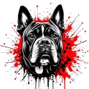 Cane Corso pointy ears tattoo design idea