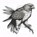 Red Tailed Hawk tattoo design idea