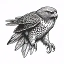 Red Tailed Hawk tattoo design idea
