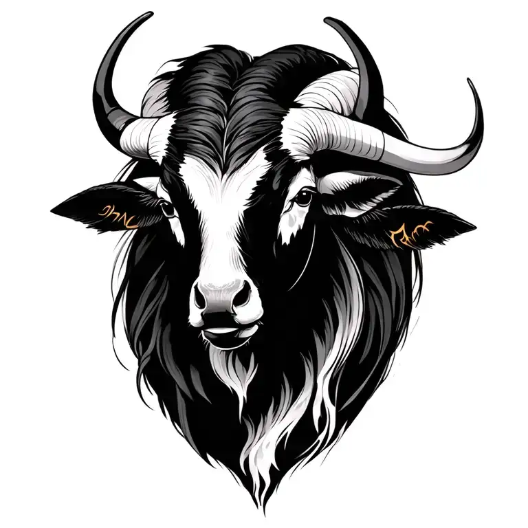 Gemini Taurus zodiac sign incorporated tattoo design idea