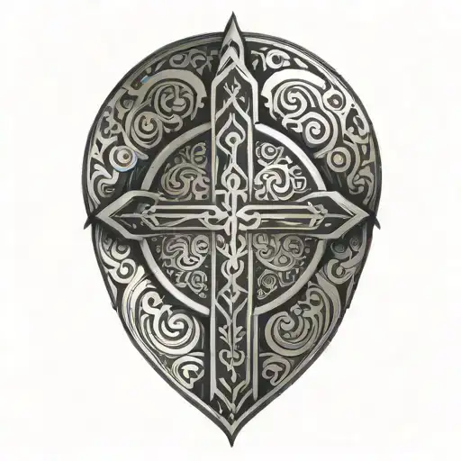 Mandala with a Cross in the middle tattoo design idea