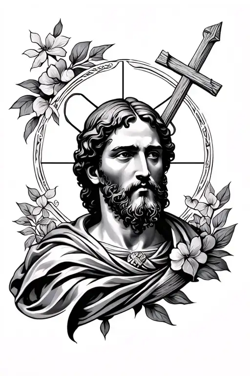 Tattoo Description:"A tribute to St. Matthew — a symbol of redemption and discipleship. Once a tax collector, his life  tattoo design idea