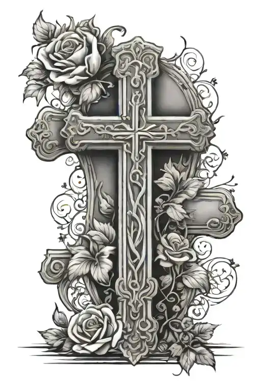 cross memorial tattoo for dad memorial tattoo design idea