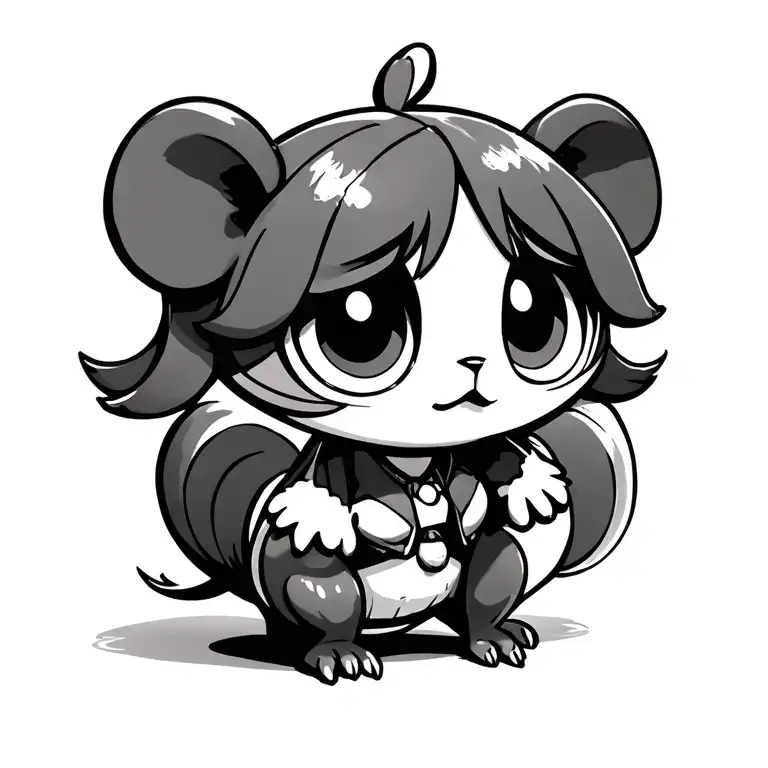 Rat similar The Powerpuff Girls  tattoo design idea