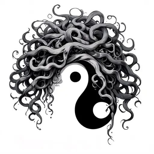 Semicolon Medusa tattoo design idea