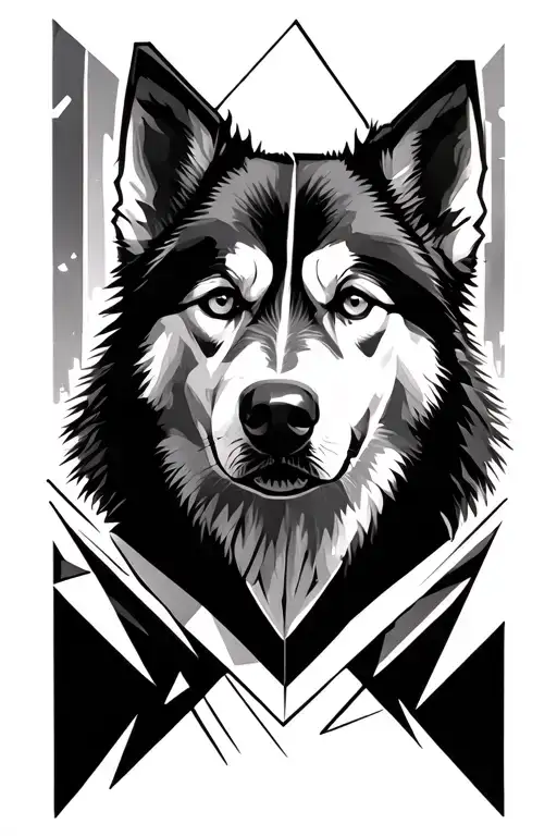 Husky tattoo design idea