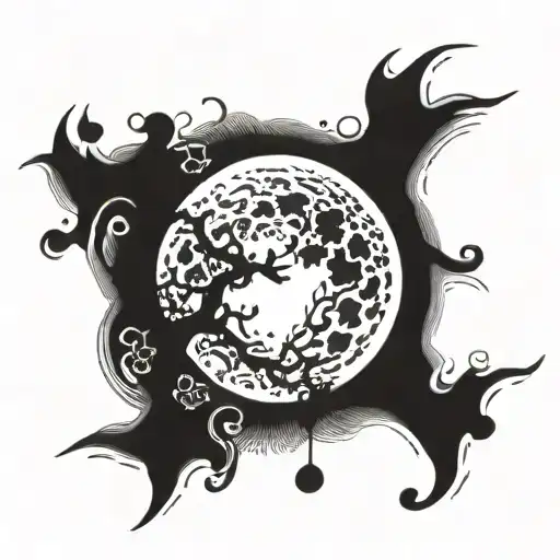 The Japanese word for moonlight is “gekkou” do something small but medium that can be placed on my ankle  tattoo design idea