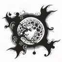 The Japanese word for moonlight is “gekkou” do something small but medium that can be placed on my ankle  tattoo design idea