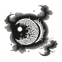 The Japanese word for moonlight is “gekkou” do something small but medium that can be placed on my ankle  tattoo design idea