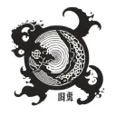 The Japanese word for moonlight is “gekkou” do something small but medium that can be placed on my ankle  tattoo design idea