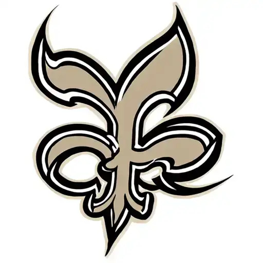 New Orleans saints logo intertwined hearts tattoo design idea