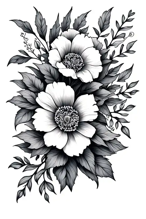 Create tattoo sketches in the style of Jamie Lynn, featuring floral motifs, fine lines, and minimalist details. Include  tattoo design idea