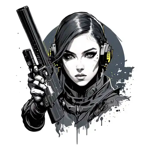 Cyberpunk 2077 tattoo design idea