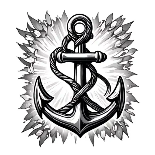 anchor blended into an Irish infinity knot tattoo design idea