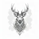 scottish stag celtic tattoo design idea