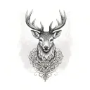 scottish stag celtic tattoo design idea
