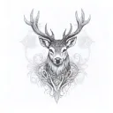 scottish stag celtic tattoo design idea