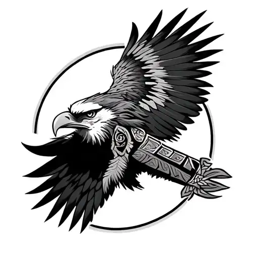 aztec eagle warrior tattoo design idea