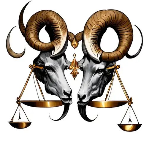 Libra And Aries tattoo design idea