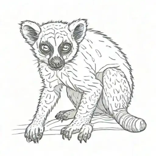 lemur tattoo design idea
