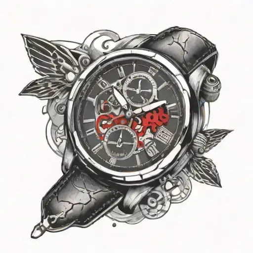 Nürburgring watch 111 pi wit broken heart tattoo design idea