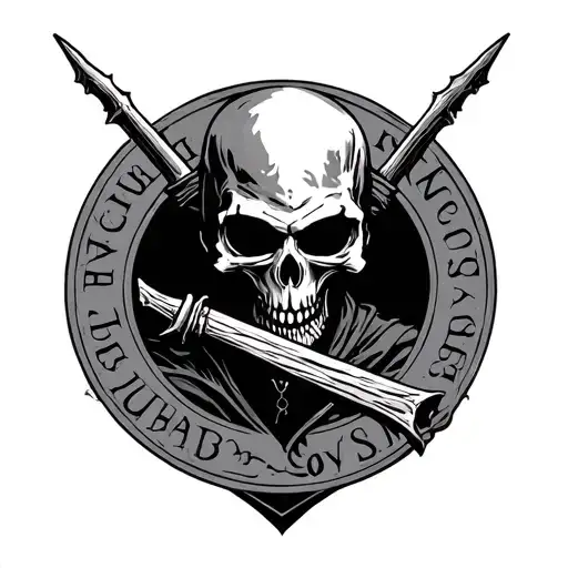 grim reaper death seal tattoo design idea