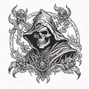 Necromancer tattoo design idea