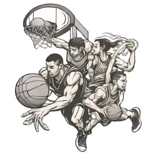 family, basketball, god tattoo design idea