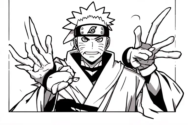 jiraiya character from naruto and hisoka covering  tattoo design idea