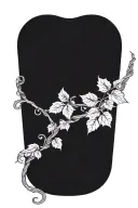 climbing ivy with spiral tendrils climbing up a rope tattoo design idea