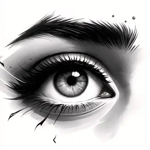 Above Eyebrow tattoo design idea