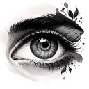 Above Eyebrow tattoo design idea