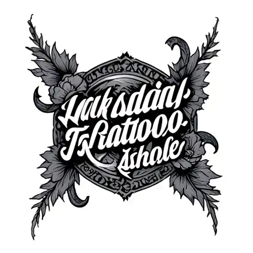 wording tattoo for asshole surrounded tattoo design idea