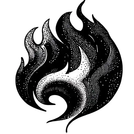 flame symbolizing warmth tattoo design idea