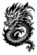 dragon shenron dragon ball z with dragon balls tattoo design idea