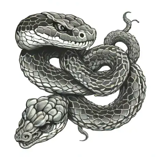 snake that bite jack danie's tattoo design idea