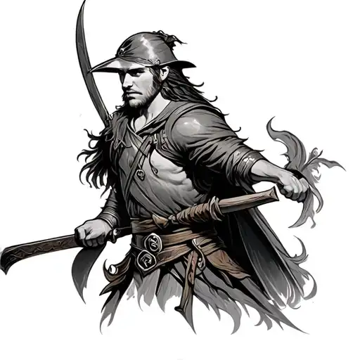 Robin Hood tattoo design idea