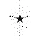 Coverup Stars and Dots tattoo design idea