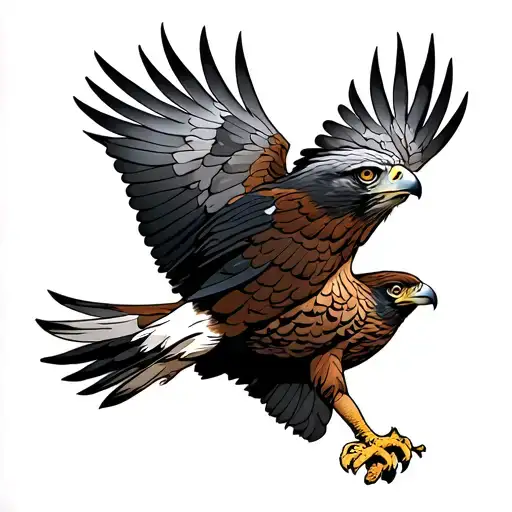 Red Tailed Hawk tattoo design idea
