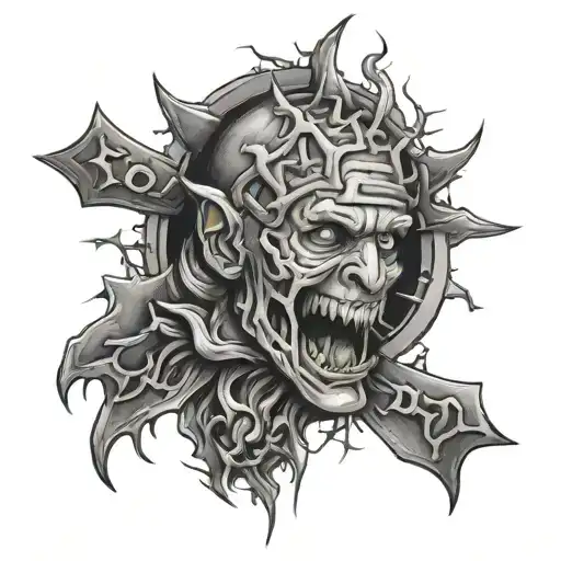 prison mess tattoo design idea