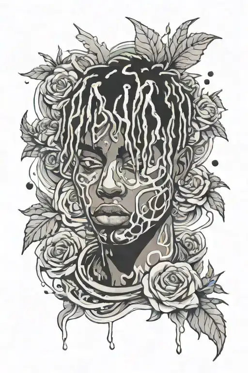 juice wrld 999 anxiety tattoo design idea