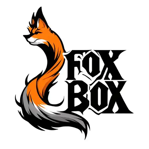 "Fox Box" "Fox Box" in the shape of a fox tail tattoo design idea