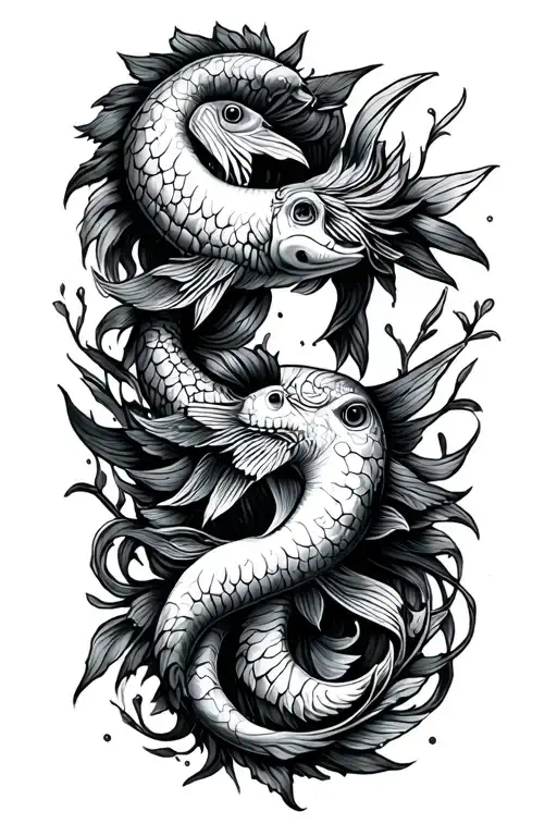 Gemini, Pisces and Aquarius greece style tattoo tattoo design idea