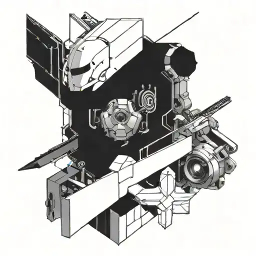 cyberpunk aesthetics tattoo design idea