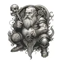 dwarf kidney tattoo design idea