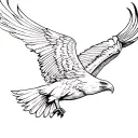 simple eagle soaring tattoo design idea