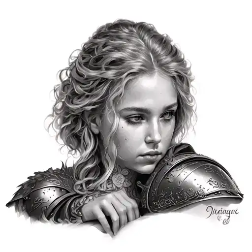 knight resting by mom tattoo tattoo design idea