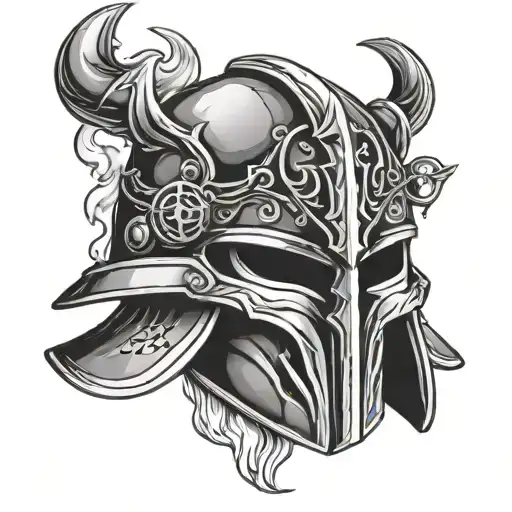 fire fighting helmet hamer thor Lightning Bolt tattoo design idea