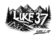 "Luke 1:37" Mountain range tattoo design idea