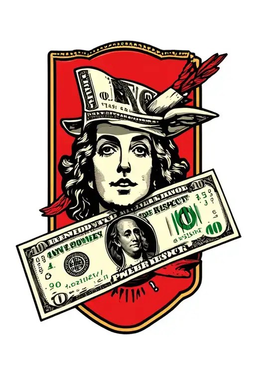 money power and respect  tattoo design idea